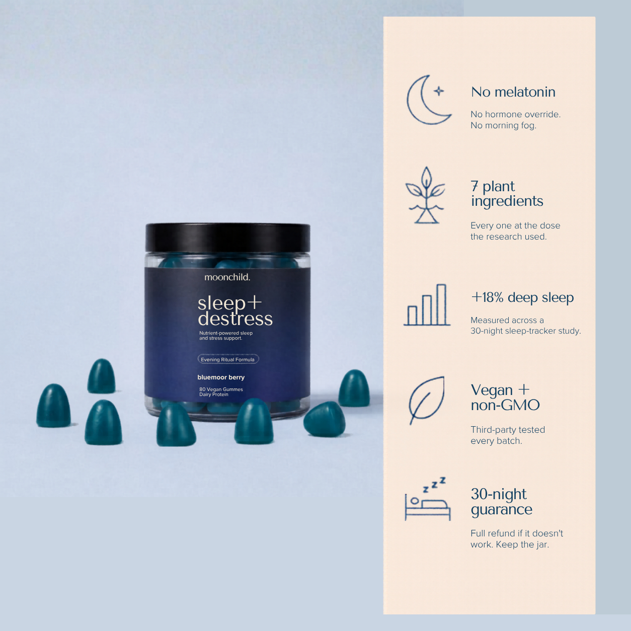 Sleep+Destress™ — Melatonin-Free Sleep Gummies